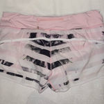 Lululemon Speed Up 2.5 Inch Shorts Size 10 Black and Pink Palm Tree Print Photo 1