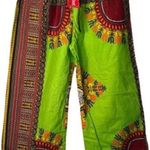 Jackpot Pants Womens Size S High Rise Boho Pull On Wide Leg Cotton Colorful NWT Brown Photo 4