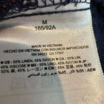 Old Navy  Women’s Linen Blend Multi Color Striped Dress Side Pockets Size Medium Photo 8