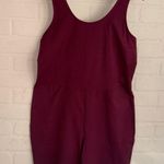 Nina Parker Burgundy plum red Sleeveless Romper shorts 1x NEW stretch Photo 1
