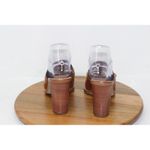 J.Crew Marlow Brown Leather Woven Heeled Mules Slides Sandals Womens Shoes 8.5 Photo 5