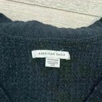 American Eagle  Black V-Neck Oversized Sweater Size XS Photo 4