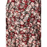 Soho New York & Company Women's Floral Split V-neck 3-Button Blouse Red Medium Photo 3