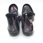 Easy USA Womens Rain Booties Rubber Slip On Floral Black Purple Size 6 Photo 2