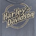 Harley Davidson  Women's Henley V Neck Long Sleeve 2013 Nevada Navy Size Medium Photo 3