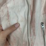 BLANK NYC Pink Tie Dye Faux Suede Drape Front Moto Jacket Size Medium Photo 11