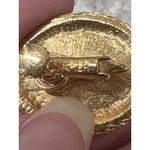 Signed Napier Off White Faux Pearl Oval Gold Tone Metal Clip on Earrings Vintage Photo 4