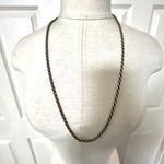 Trifari vintage goldtone and black rope twisted necklace Photo 0