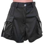 New women’s black fashion shorts with belt loop size S Photo 0