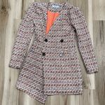 Adelyn Rae  Laurie Long Sleeve Tweed Mini Dress Orange Women’s XS Photo 3