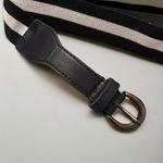 Women’s Black & White Striped Belt Photo 1