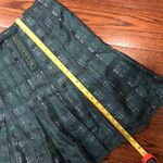 Tory Burch Green Black Plaid Silk Skirt with Pleated Hem Hidden Zipper Sz 4 Photo 7