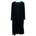 MNG Basics Size 8 Duster Cardigan Black Floor Length Long‎ Sleeve Pockets Casual Photo 1