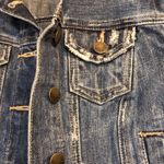 Decree Cropped Dark Wash Jean Jacket Small Photo 3