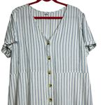 Old Navy  Linen Blend Midi Dress Button Front Casual Comfort Size XXL Photo 1