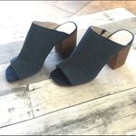 Kenneth Cole  Reaction Blue Suede Block Heel Mules Size 9 Photo 1