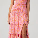 Likely ‎ Athena Tiered Maxi Dress Pink and Purple Size 8 Photo 0