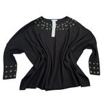 Chico's  Black Top with Gold Eyelets Photo 1