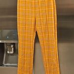Anthropologie 💕💕 Sanctuary Carnaby Plaid Pants ~ Yellow Plaid Print Small NWOT Photo 1