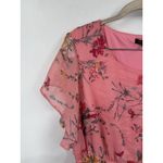 Lane Bryant  Ruffle Floral Midi Dress Women Plus Size 16 Pink Whimsical Elegant Photo 6