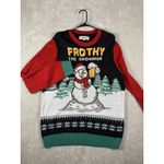 Novelty Christmas Ugly Sweater Size XL "Frothy The Snowman" Pullover Funny Photo 2