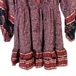 VICI  Extra Large Pink Floral Boho Tassel Long Sleeve Mini Dress Photo 3