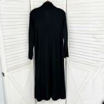 Vivian Chan Shaw Scallop Hem Duster Cardigan Sweater Black Large Open Photo 8