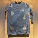 Day & Night Distressed Denim Blue Dress Photo 4