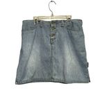 No Boundaries  Striped Denim Skirt Photo 0