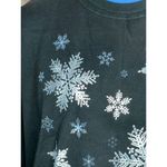 sweatshirt snowflake black white blue grannycore Size XL Photo 3