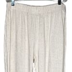 Coco + Carmen Pants Womens Medium Cream Linen Blend Cropped Frayed Hems Neutral Photo 2