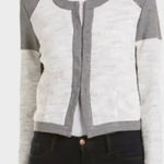 CAbi Jacket Womens Medium Gray Moto Cropped Knit Stretch Blazer 211 Photo 0