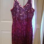 MANER Women's Sequin Dress Sparkly Glitter V Photo 1