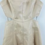 Jonathan Simkhai vegan leather cut out mini dress in vanilla Size 2 Photo 9