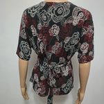 NY & Company Y2K Red & Black Floral Tie Photo 4