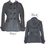 Metaphor  Hooded Grey Peacoat Photo 1