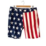 Loudmouth Bermuda Golf Shorts Stars and Stripes Red White Blue size 12 Photo 1