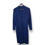 Torrid Blue Popcorn Knit Open Front Duster Cardigan Size 00/10-12 Cozy Winter Photo 1