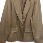 Sandro NEW  Single Button Tan Lightweight Blazer Capsule Career Old Money Chic 2X Photo 3