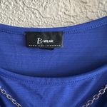 Vintage Y2K 90s B Wear Womens Y2K Wrap Top Size S Blue Romantic Sexy Holiday Photo 3