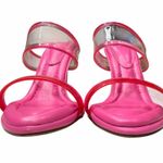 Alexandre Birman  Joanna Sandal Womens 5 Pink Leather PVC Mules Barbiecore Chic Photo 7