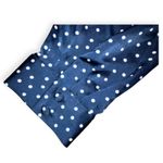 Loft Womens Navy Blue Dotted Satin Midi Shirtdress Photo 5