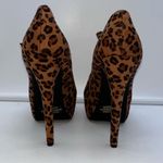 Herstyle Jaslene Leopard Platform Mary‎ Jane Stiletto Shoes Brown Size 7 Photo 9