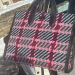 Kate Spade Manhattan Woven
pink & black Tweed Plaid Large Tote Photo 3