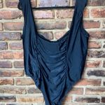 J.Crew NWT  Black Ruched Square Neck One-Piece Swim Bathing Suit Women's Size 24 Photo 3