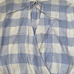 Madewell Light Blue and White Patterned Blouse Photo 5