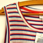 cupio Red Blue & White Striped Tank Top w Knot Tie Size Large NWT Photo 2