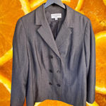 Sharagano  Suits Black with White Dots Double Breasted Blazer Size‎ 18W Photo 0