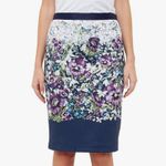 Ted Baker  skirt Carpi Entangled Enchantment Floral Butterfly Pencil 2 Navy NEW Photo 0