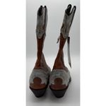 Rockin Country Cowboy Boots Cowgirl Brown Blue Leather Embroidered Women's 6.5 W Photo 3